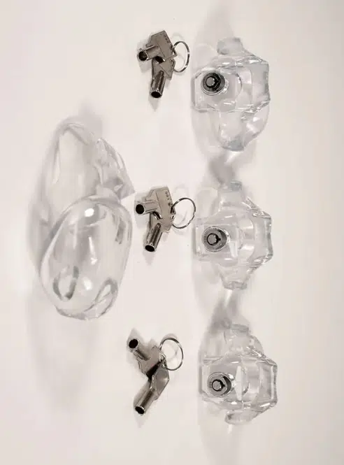 BRUTUS CLICKLOCK - Chasity Cage Clear