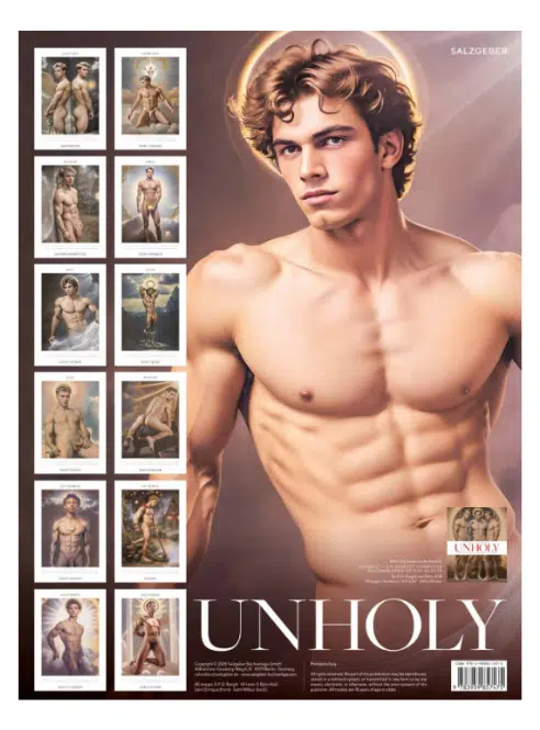 Calendar 2027 Unholy Divine Illustrations of Gay Saints