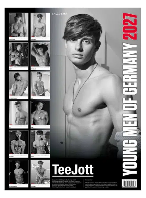 Calendar 2027 Young Men of Germany - TeeJott