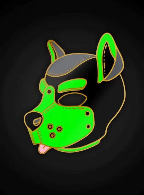 Enamel Pin Pup Mask