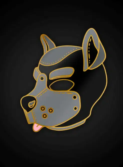 Enamel Pin Pup Mask