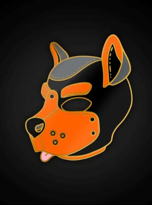 Enamel Pin Pup Mask