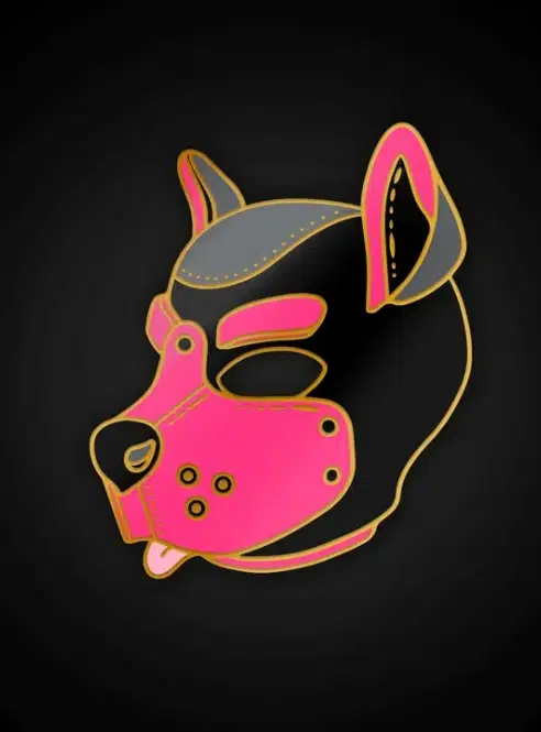 Enamel Pin Pup Mask