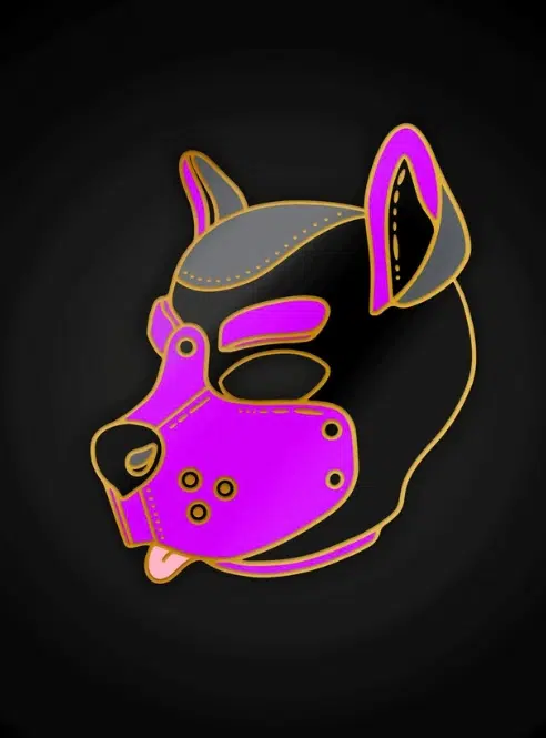 Enamel Pin Pup Mask