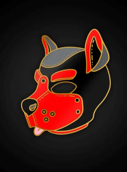 Enamel Pin Pup Mask