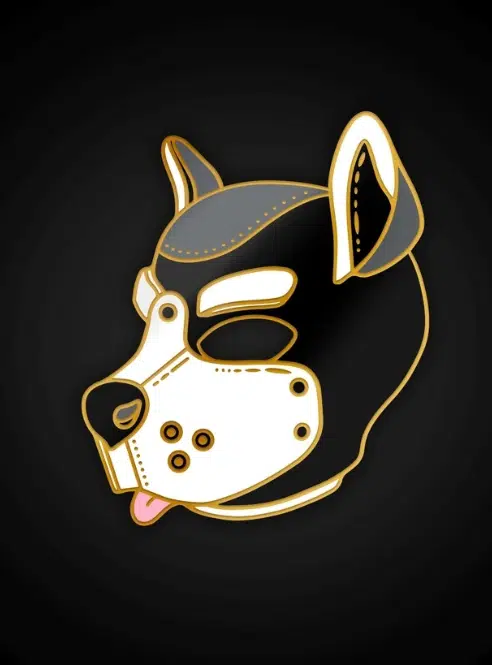 Enamel Pin Pup Mask