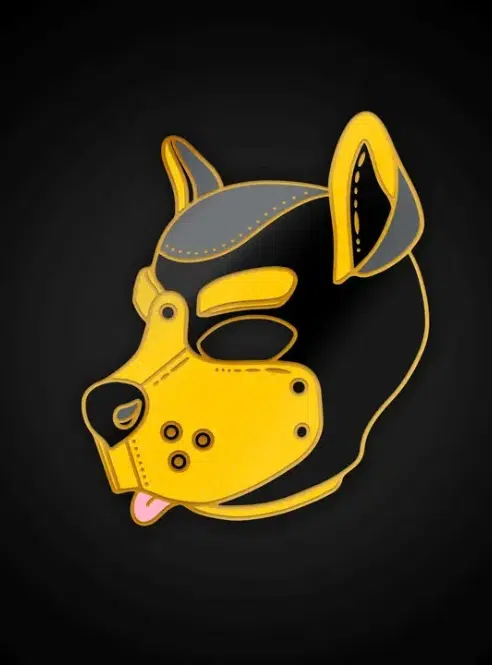 Enamel Pin Pup Mask