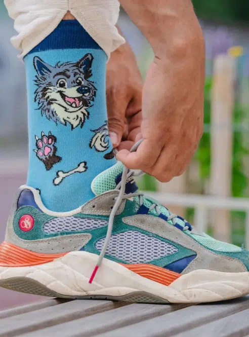 Furry Wolf Art Socks - 2 colors available