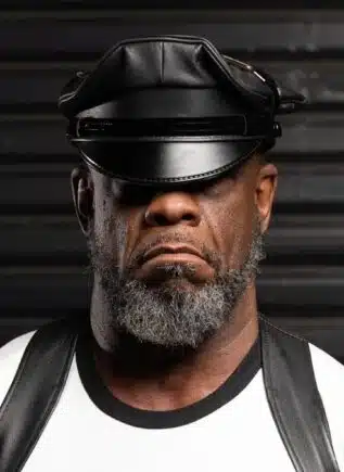 Mr. S Leather Biker Cap with Matte Brim