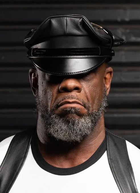 Mr. S Leather Biker Cap with Matte Brim