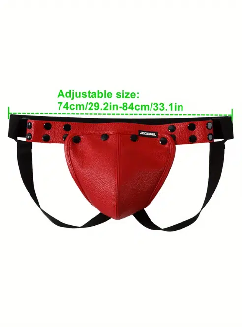 Jockmail Vegan Leather Jock Strap - available in 4 colors