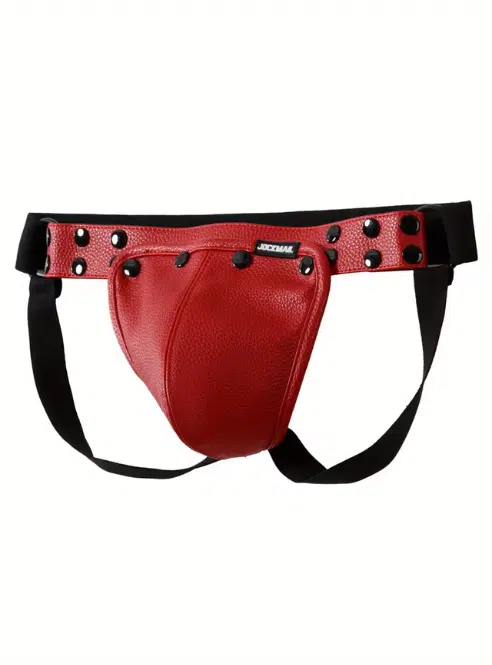Jockmail Vegan Leather Jock Strap - available in 4 colors