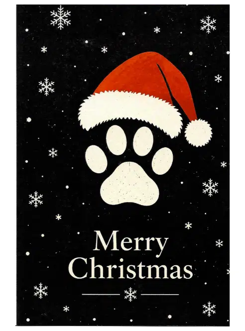 Pup Paw Christmas Cards - set of 6