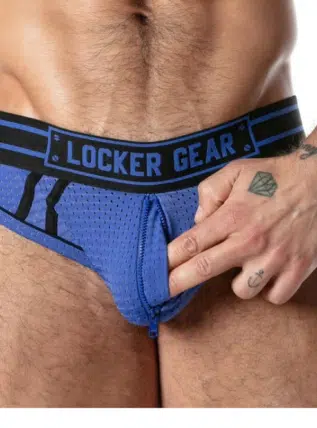 Sport Mesh Jock Brief with Zipper - available in 4 colors