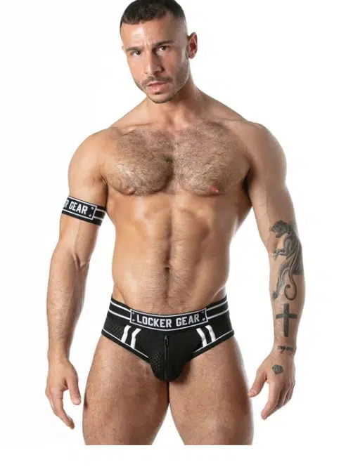 Sport Mesh Jock Brief with Zipper - available in 4 colors